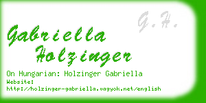 gabriella holzinger business card